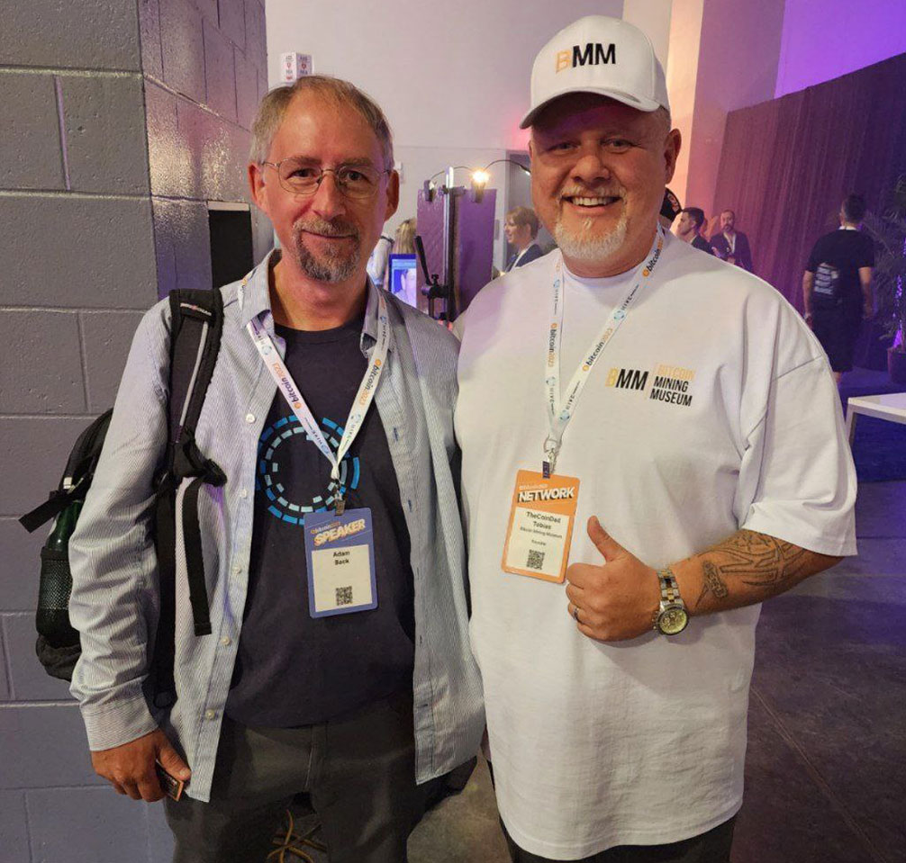 TheCoinDad with Adam Back, inventor hashcash and Co-Founder/CEO of Blocksteam