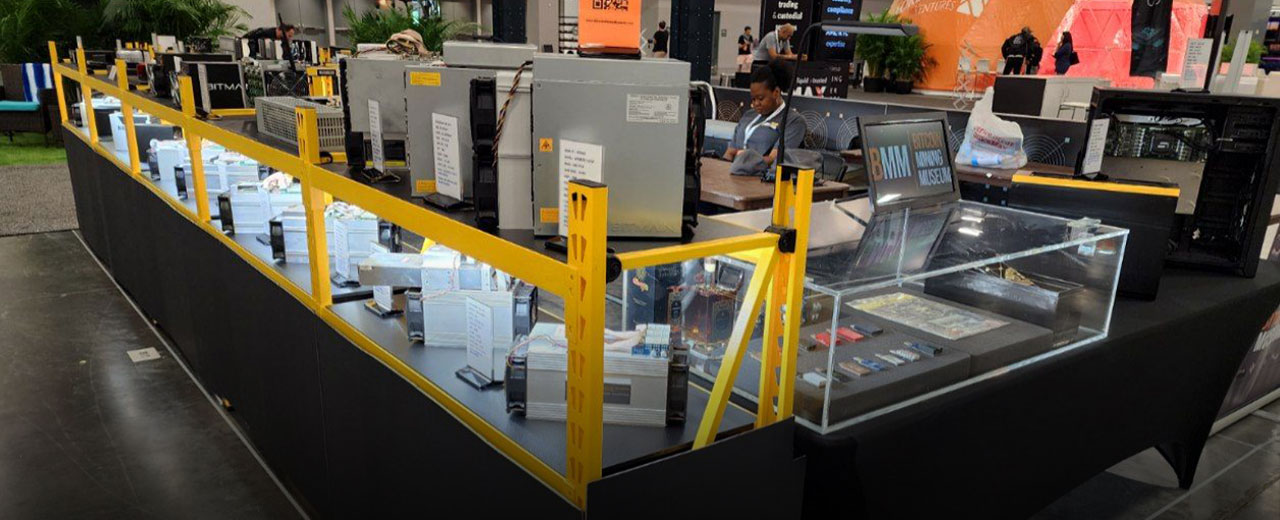 Avalon 2 and Avalon 2 miners in display case